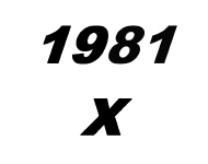 1981 X Spare Parts