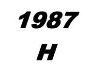 1987 H Spare Parts